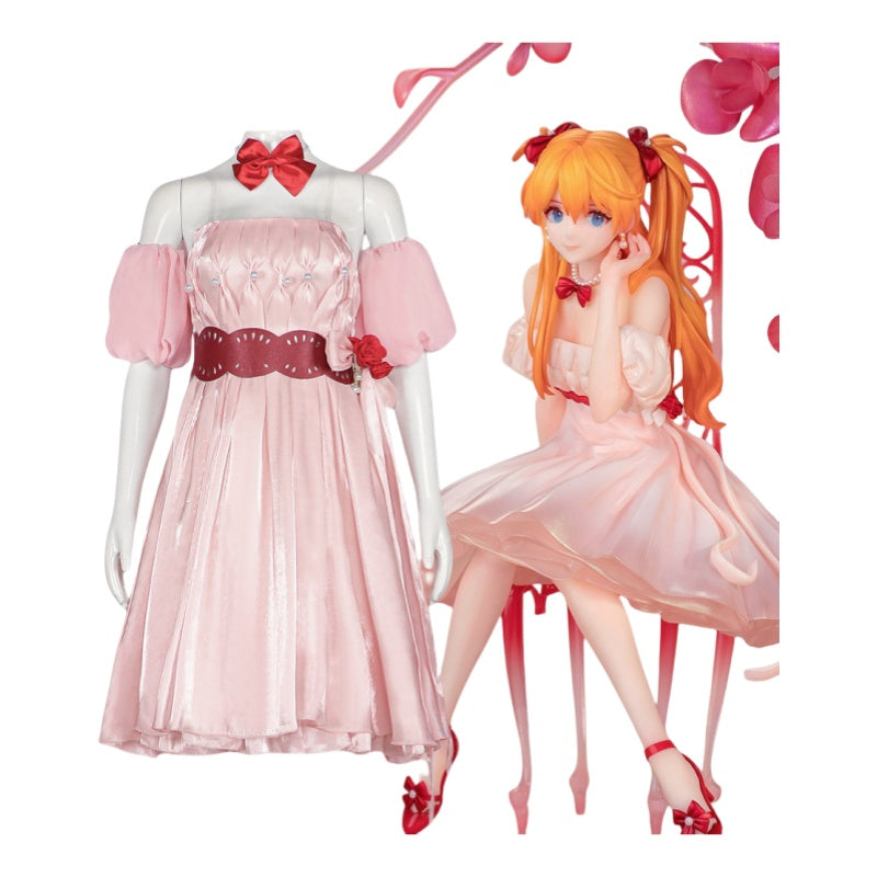 Gospel Warrior Asuka Flower Language & Rei Ayanami School Uniform Cosplay Costume - Neon Genesis Evangelion Anime Dress - Halloweez