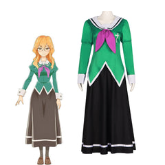 Fictional Reasoning Iwanaga Kotoko Cosplay Costume Green Long-Sleeved Dress for Women Halloween Maid Outfit - Halloweez