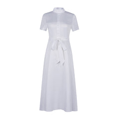Shiori Oumi Cosplay Costume - The Girl I Want to Eat is Not Human Anime White Long Dress Stage Performance Outfit - Halloweez