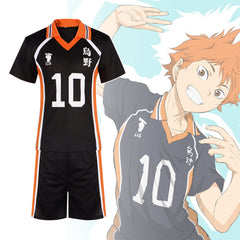 Volleyball Boy cosplay Karasuno High School No.10 jersey Hinata Shoyo cosplay anime role-playing costume - Halloweez