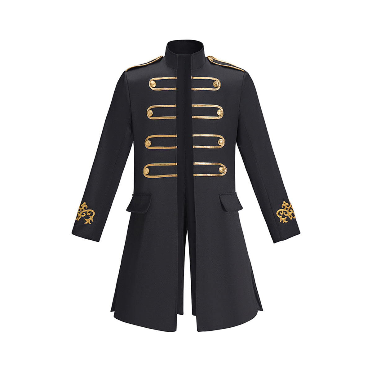 Medieval Embroidered Black Sleeves Coat Cosplay Costume - Halloweez