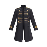 Medieval Embroidered Black Sleeves Coat Cosplay Costume - Halloweez