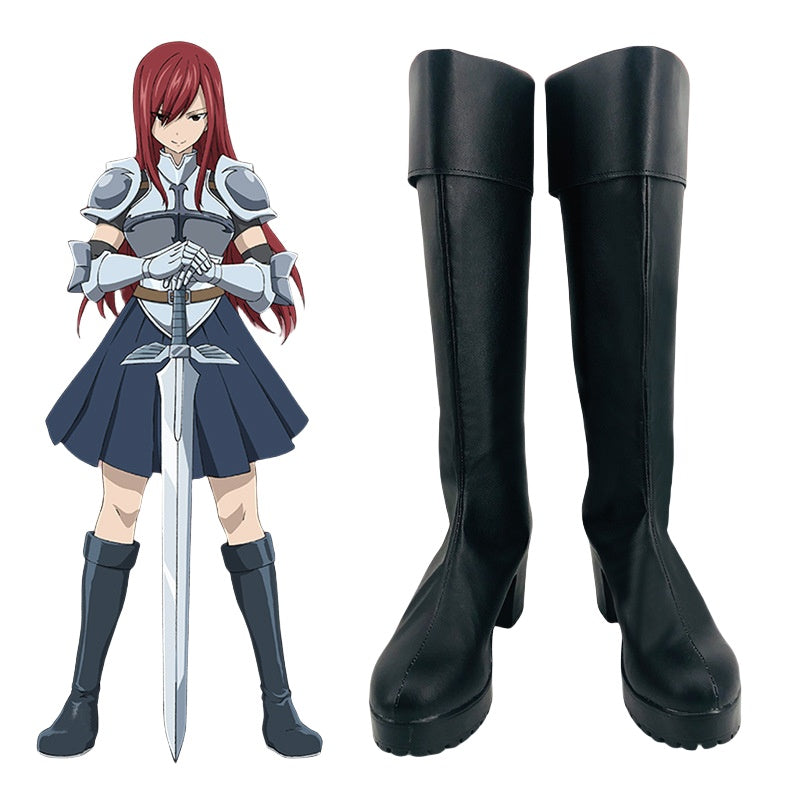 Fairy Tail Erza Scarlet Cosplay Shoes for Anime and Comic Conventions - Halloweez