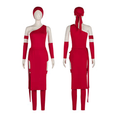Daredevil 2 Cos Costume Daredevil Hand Elektra Cosplay Performance Red Bodysuit - Halloweez