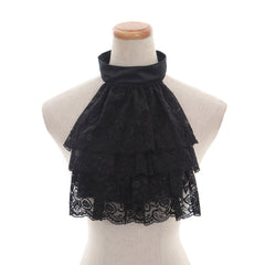 Elegant Victorian Black Lace Detachable Collar and Cuffs | Halloweez Gothic Cosplay Essentials - Halloweez
