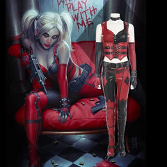 Harley Quinn Arkham City Cosplay Costume,Custom Size for Halloween & Comic‑Con