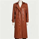 Doctor Who 15th Doctor Brown Leather Trench Coat Cosplay Costume Custom for Halloween Comic Con