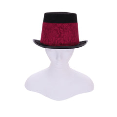 Halloweez Steampunk Women Top Hat in Red - Perfect for Burning Man - Halloweez