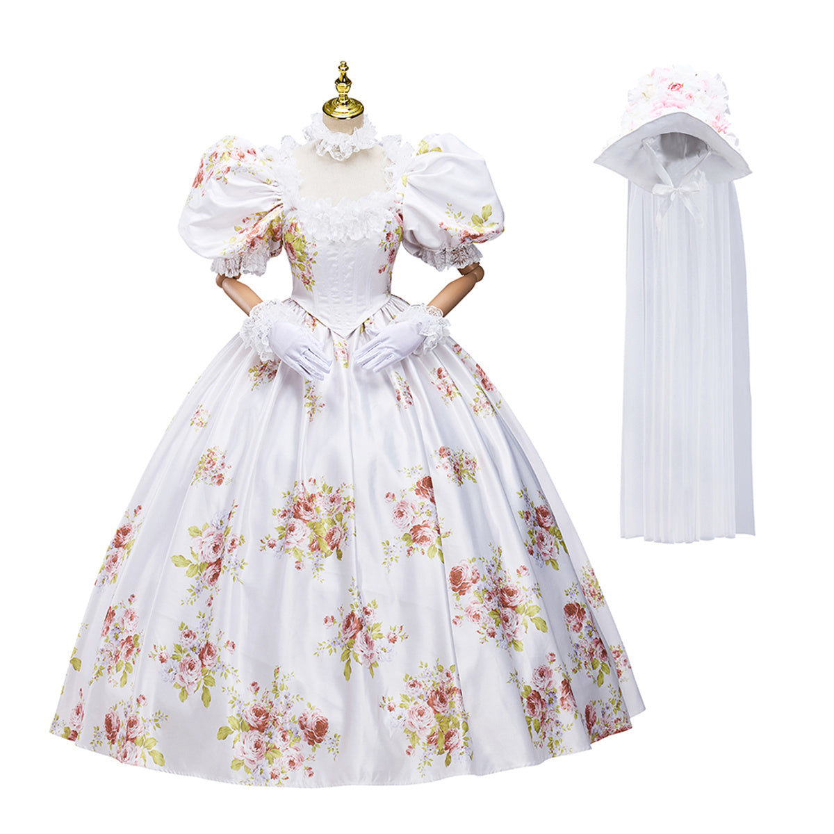 Rococo Style Dress Cosplay Costume – Elegant Anime-Inspired Outfit - Halloweez