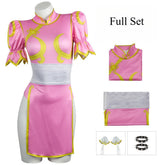 Street Fighter Chun-Li Pink Cosplay Costume Custom for Halloween & Anime Con