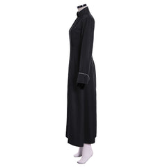Authentic Medieval Men's Christian Priest Cosplay Costume - Black Long Sleeve Robe for Halloween Carnival - Halloweez