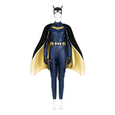 2022 Halloweez Batgirl Cosplay Costume - Barbara Gordon's Iconic Blue Jumpsuit with Cape for Heroic Roleplay - Halloweez
