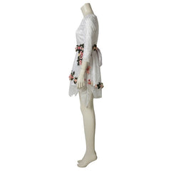 Halloweez Cosplay Dress - Divine Blossom Floral White Costume for Women - Halloweez
