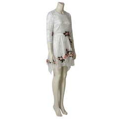 Halloweez Cosplay Dress - Divine Blossom Floral White Costume for Women - Halloweez