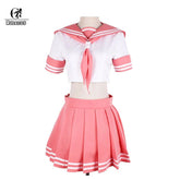 Halloweez Astolfo Cosplay Costume - Fate Apocrypha Pink School Uniform for Women - Halloweez