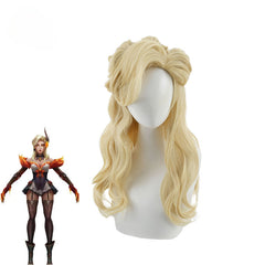 Halloweez High Noon Evelynn Cosplay Wig - 55cm Blonde Synthetic Hair for Women - Halloweez