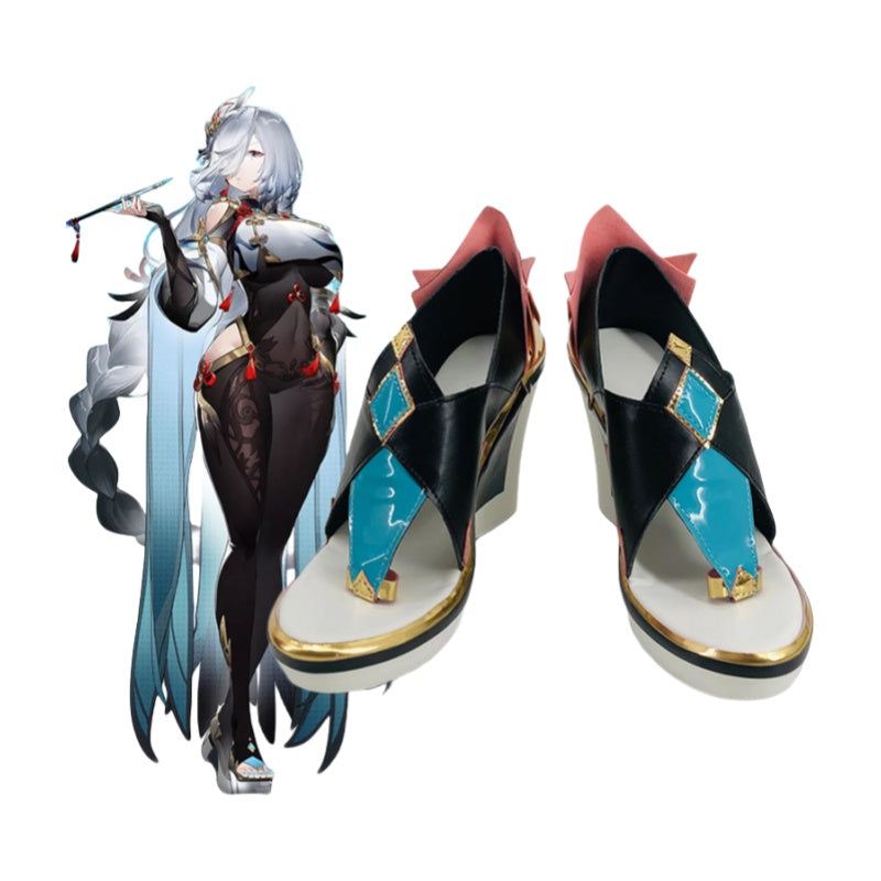 Genshin Impact Shenhe Cosplay Shoes for Anime Convention 2D Performance - Halloweez