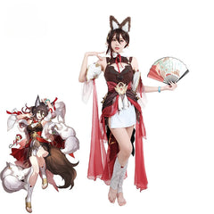 Halloweez Tingyun Cosplay Costume - Elegant Ancient Fox Tails Women's Dress for Halloween Carnival - Halloweez