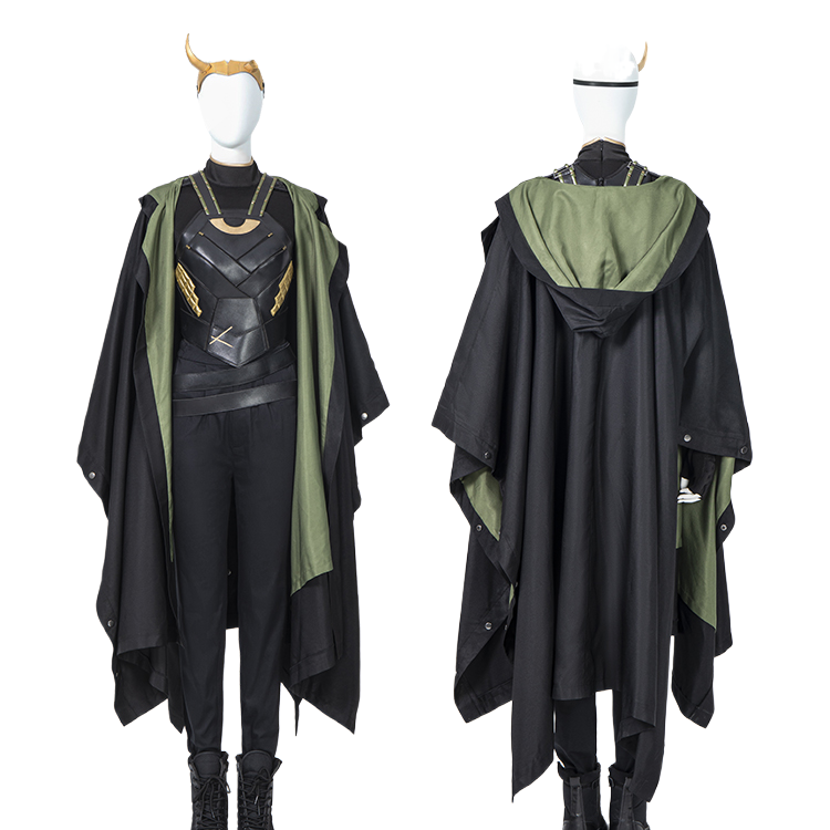 Lady Loki Cosplay Costume Full Set Upgraded Version - Drax Loki Season 1 Female Loki Cosplay Outfit Custom Cosplay Costume - Halloweez