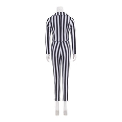 Stylish Women's Striped Suit with Tie Cosplay Costume – Perfect for Anime & Game Fans - Halloweez