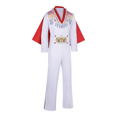 Elvis Presley Rock and Roll Cosplay Costume for Halloween Party and Stage Performance - Halloweez