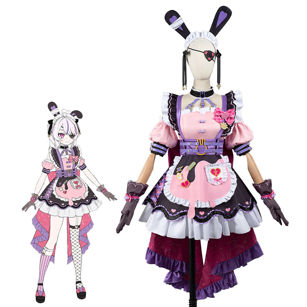VTuber Host Maria Marionette Anime Sweet Maid Costume - Perfect for Cosplay Enthusiasts - Halloweez