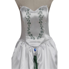 Halloweez Final Fantasy IX Garnet Cosplay Costume – Elegant White Wedding Dress for Women - Halloweez