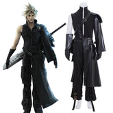 Halloweez Cloud Strife Cosplay Costume Full Set with Gloves, Cloak, and Belt - Halloweez