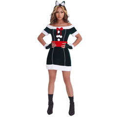 Adorable Cat-Themed Women's Christmas Clothing, Sizzling Cosplay Outfit for Festive Occasions - Halloweez
