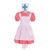 Halloweez Women’s Nurse Joy Cosplay Costume Pink Dress with Hat – Anime-Inspired Cosplay Outfit - Halloweez
