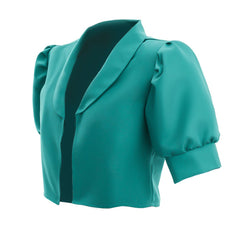 Halloweez Women's Steven Pearl Green Coat Jacket - Elegant Style - Halloweez