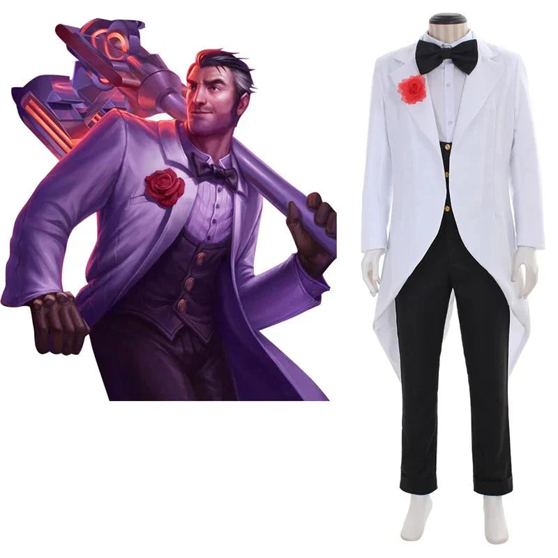 Halloweez Debonair Jayce Cosplay Outfit - The Defender of Tomorrow Uniform for Halloween Carnival - Halloweez