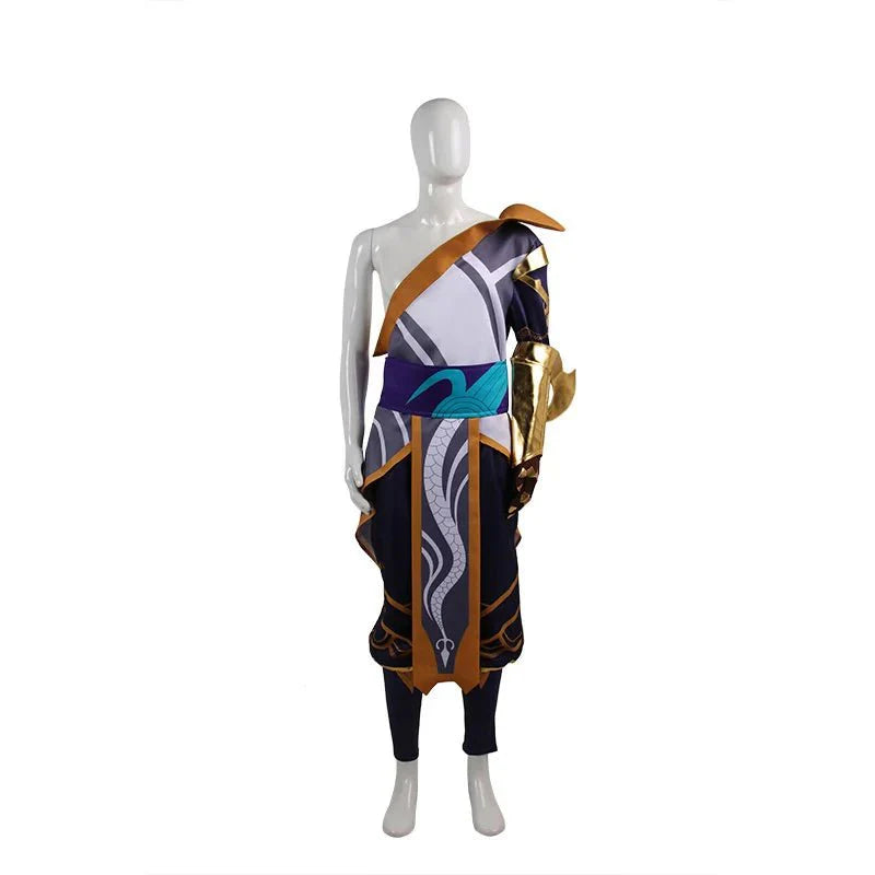 Game LOL Dragonmancer True Dragon Lee Sin Cosplay Costume Men Suits Halloween Fancy Party Outfits - Halloweez