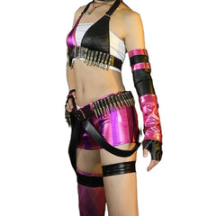 Game LOL Jinx Cosplay Costume - Sexy Battle of The Two Cities Rampage Suit for Halloween Carnival Party Outfits - Halloweez