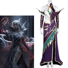 Stunning Halloweez Morgana Cosplay Costume Sexy Dress with Accessories for Women's Halloween Carnival Outfit - Halloweez