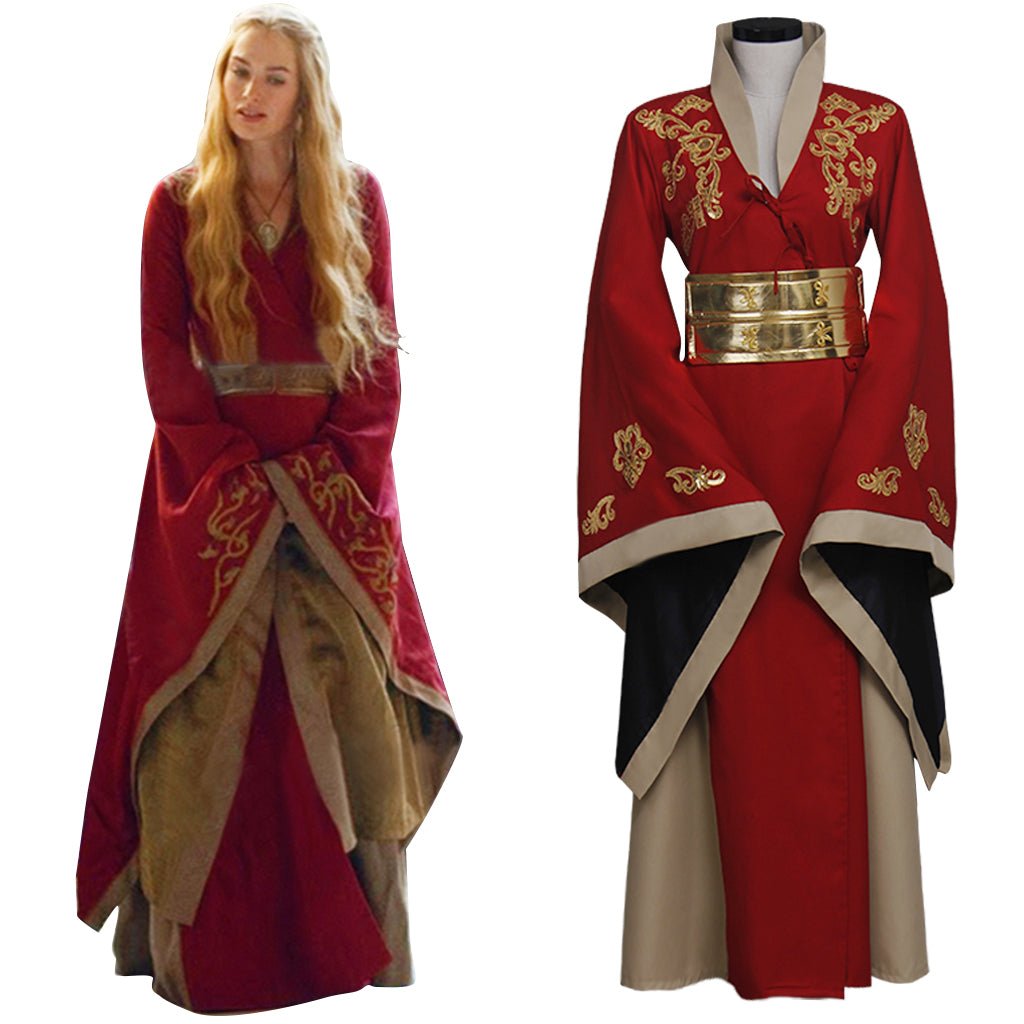 Embrace the Power with Halloweez's Cersei Lannister Red Dress Cosplay Costume for Women - Halloweez