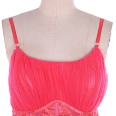 Halloweez Glinda The Good Witch Cosplay Costume | Elegant Pink Lace Tulle Suspender Dress - Halloweez