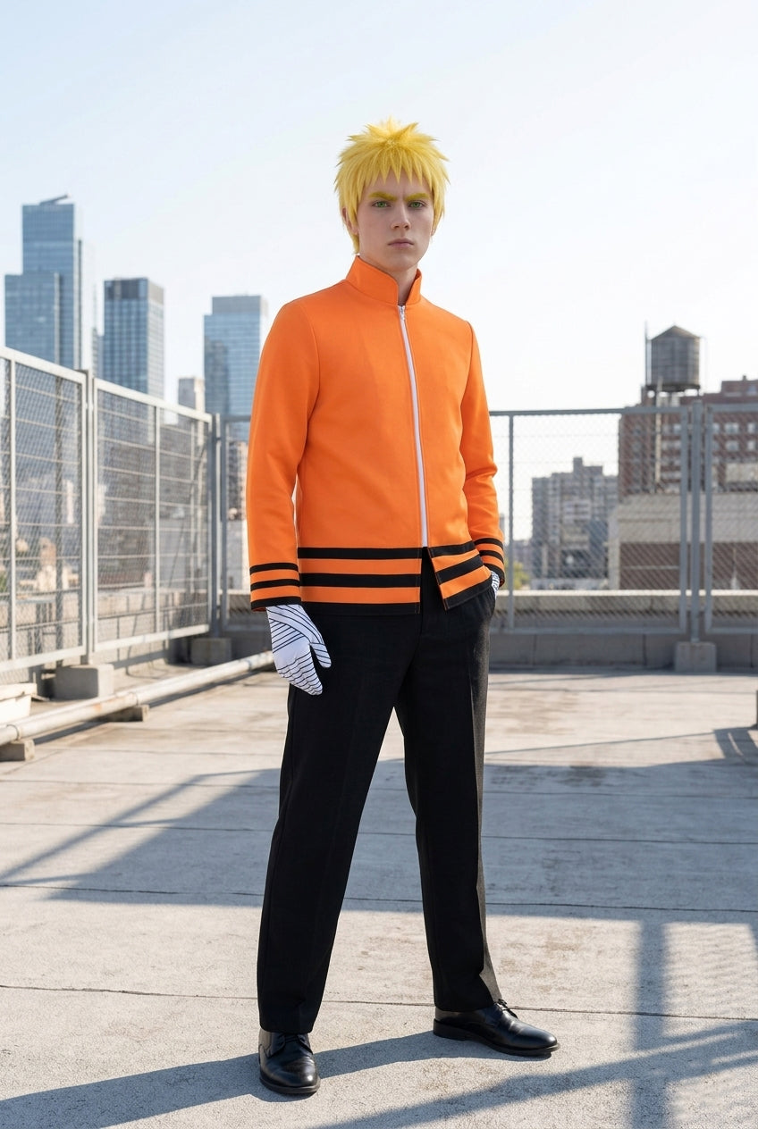 Boruto Naruto Next Generations Naruto Uzumaki 7th Hokage Cosplay Costume Full Set - Halloweez