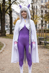 Re:ZERO Starting Life in Another World Emilia Cosplay Jumpsuit Bodysuit - Halloweez