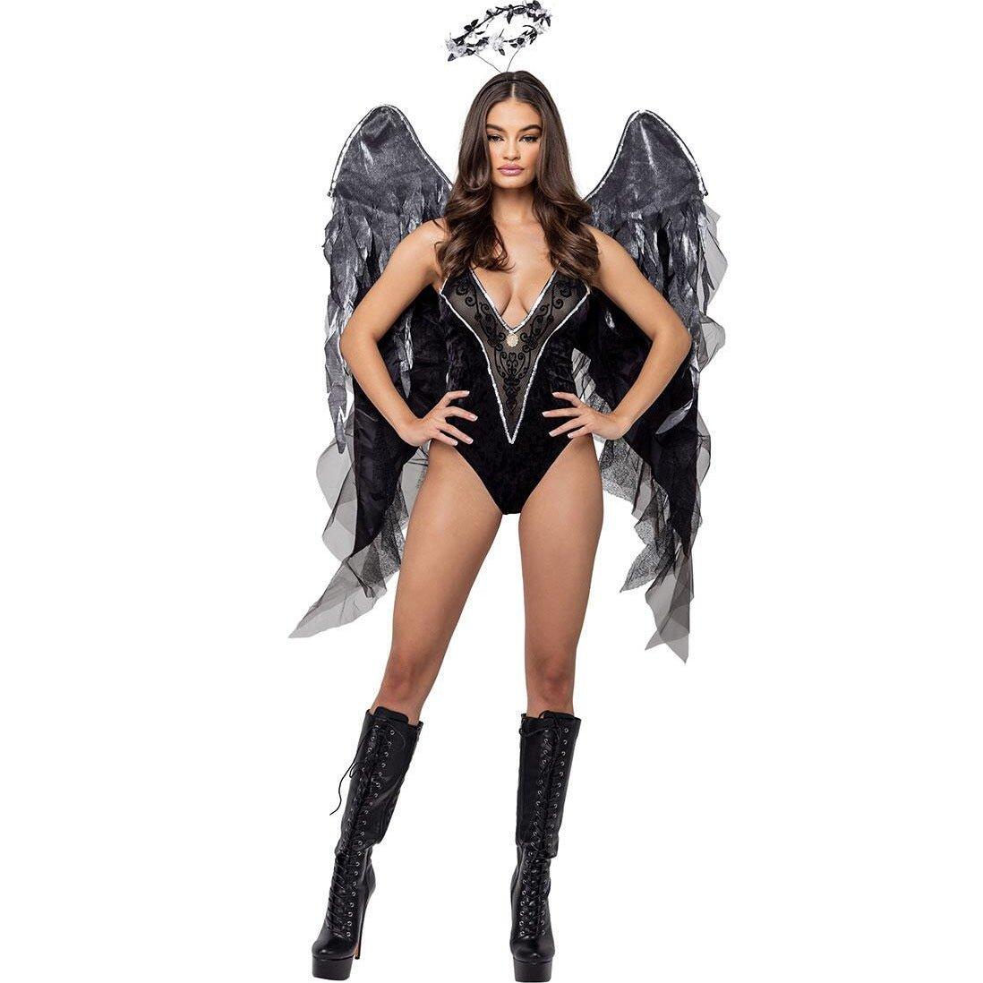 Halloweez Vampire Cosplay Jumpsuit | Gothic Dark Angel Plague Raven Costume for Women - Halloweez