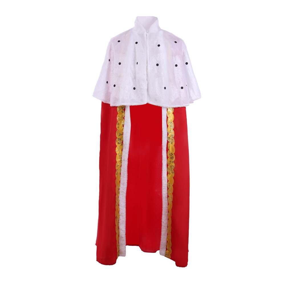 Halloweez King George III Medieval Luxury Cloak - Elite Men’s Cosplay Cape for Halloween & Carnival - Halloweez