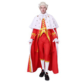 Halloweez King George III Robe Cosplay Costume – Majestic Royal Garb with Cape | Halloweez Medieval Line - Halloweez