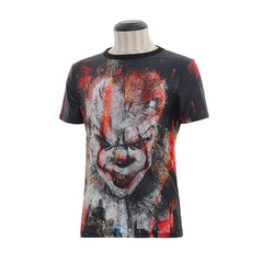 Halloweez: It Chapter One Pennywise Clown Short Sleeve T-Shirt Cosplay Costume - Halloweez