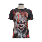 Halloweez: It Chapter One Pennywise Clown Short Sleeve T-Shirt Cosplay Costume - Halloweez
