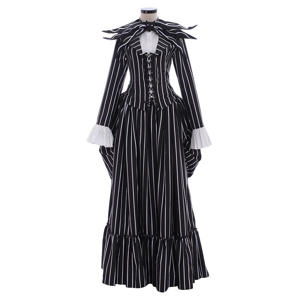 Halloweez Jack Skellington Costume - Black Stripe Suit Jacket for Unisex Halloween Party Dress - Halloweez