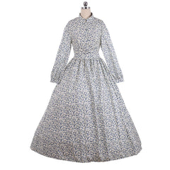 Elegant Halloweez Victorian Tea Gown | Authentic Colonial Prairie Civil War Costume - Halloweez