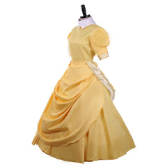 Halloweez Cosplay Dress | Elegant Yellow Victorian Short Sleeve Fantasy Maid Dress for Disney Cosplay - Halloweez