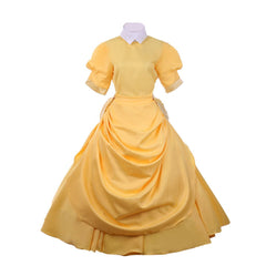 Halloweez Cosplay Dress | Elegant Yellow Victorian Short Sleeve Fantasy Maid Dress for Disney Cosplay - Halloweez