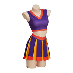 Halloweez Cheerleader Costume - Vibrant Purple Cheerleading Uniform for Women, Inspired by High School Musical - Halloweez
