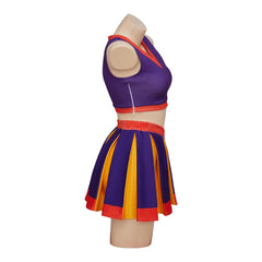 Halloweez Cheerleader Costume - Vibrant Purple Cheerleading Uniform for Women, Inspired by High School Musical - Halloweez